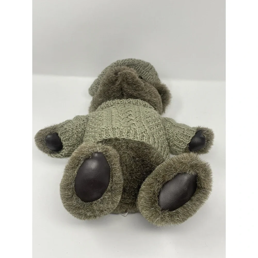 Vintage Gund  1982 Golf Teddy Bear Golf Hat Sweater Leather Paws‎ Jointed